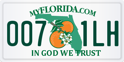 FL license plate 0071LH