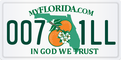 FL license plate 0071LL