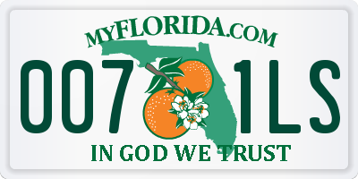 FL license plate 0071LS