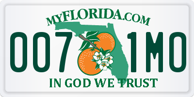 FL license plate 0071MO