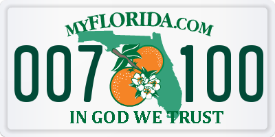 FL license plate 0071OO