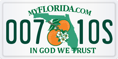 FL license plate 0071OS
