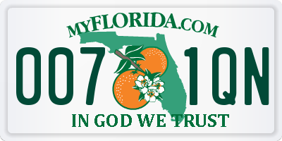 FL license plate 0071QN