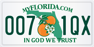 FL license plate 0071QX