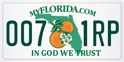 FL license plate 0071RP