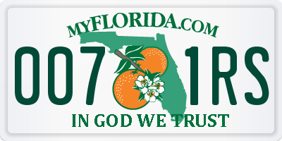 FL license plate 0071RS