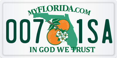 FL license plate 0071SA