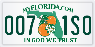 FL license plate 0071SO
