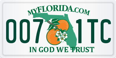 FL license plate 0071TC
