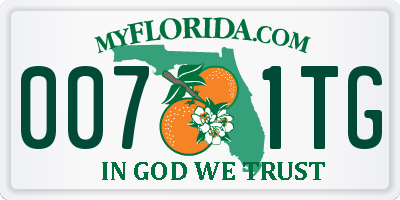 FL license plate 0071TG