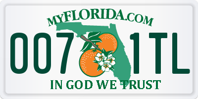 FL license plate 0071TL