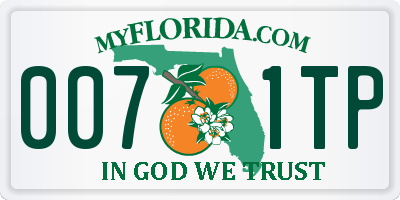 FL license plate 0071TP