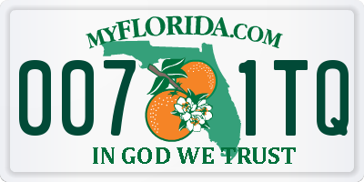 FL license plate 0071TQ