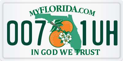 FL license plate 0071UH