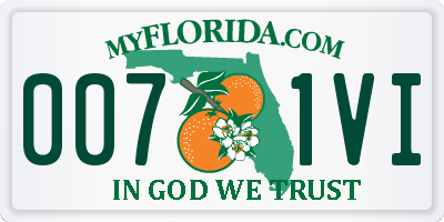 FL license plate 0071VI
