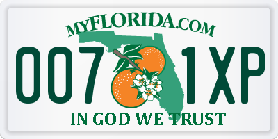 FL license plate 0071XP