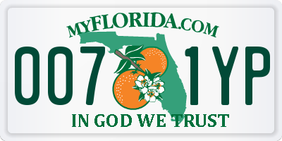 FL license plate 0071YP