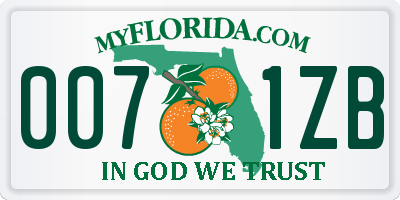 FL license plate 0071ZB