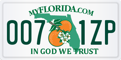 FL license plate 0071ZP