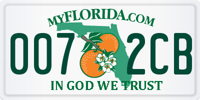 FL license plate 0072CB