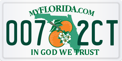 FL license plate 0072CT