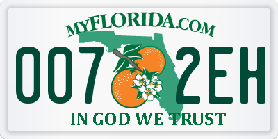 FL license plate 0072EH
