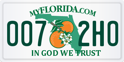 FL license plate 0072HO