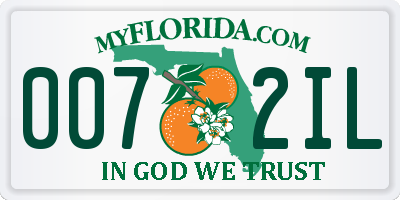 FL license plate 0072IL
