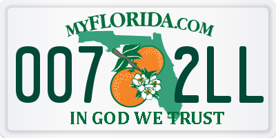 FL license plate 0072LL