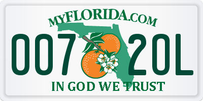 FL license plate 0072OL