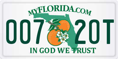 FL license plate 0072OT