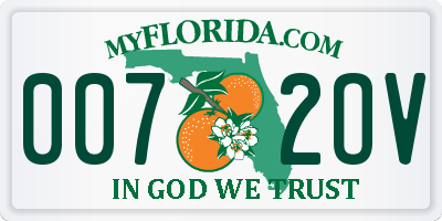 FL license plate 0072OV
