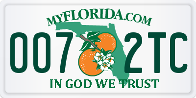 FL license plate 0072TC