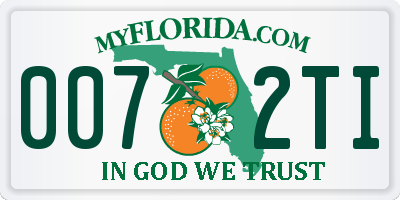 FL license plate 0072TI