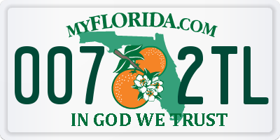 FL license plate 0072TL