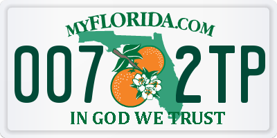 FL license plate 0072TP