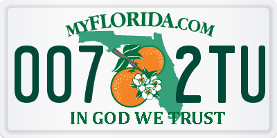 FL license plate 0072TU