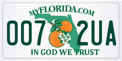 FL license plate 0072UA