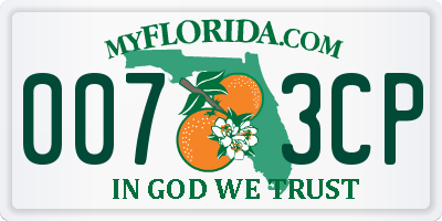 FL license plate 0073CP