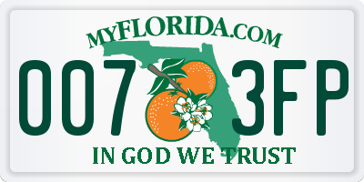 FL license plate 0073FP