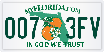 FL license plate 0073FV