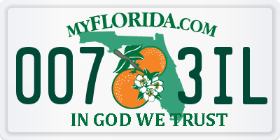 FL license plate 0073IL