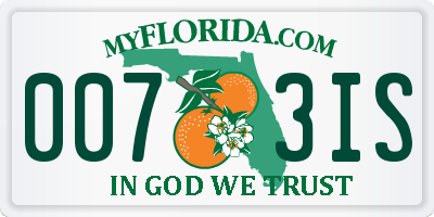 FL license plate 0073IS