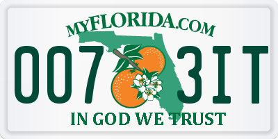FL license plate 0073IT