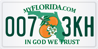 FL license plate 0073KH