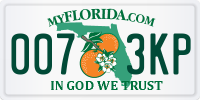FL license plate 0073KP
