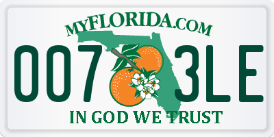 FL license plate 0073LE
