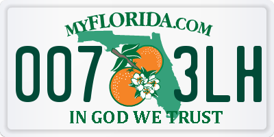 FL license plate 0073LH