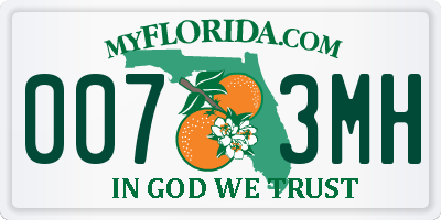 FL license plate 0073MH
