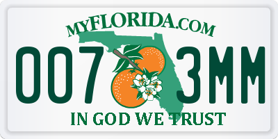 FL license plate 0073MM